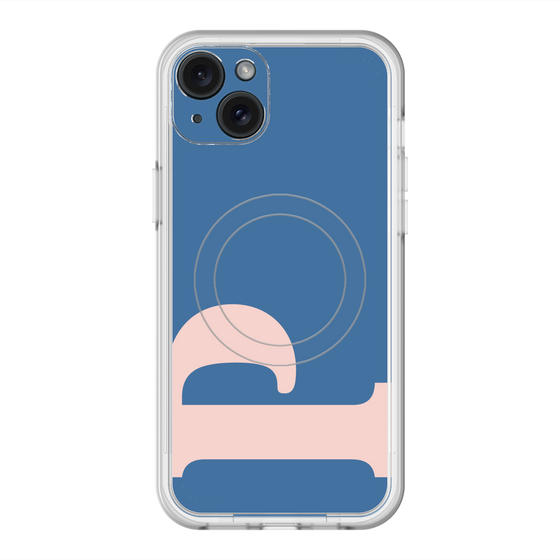 スリムプロテクションプレミアムケース with MagSafe［ オリジナル - initial color - P navy ］
