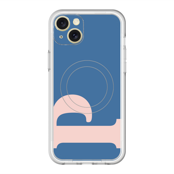 スリムプロテクションプレミアムケース with MagSafe［ オリジナル - initial color - P navy ］
