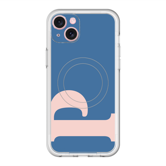 スリムプロテクションプレミアムケース with MagSafe［ オリジナル - initial color - P navy ］