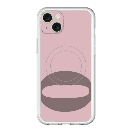 スリムプロテクションプレミアムケース with MagSafe［ オリジナル - initial color - Q dusty pink ］