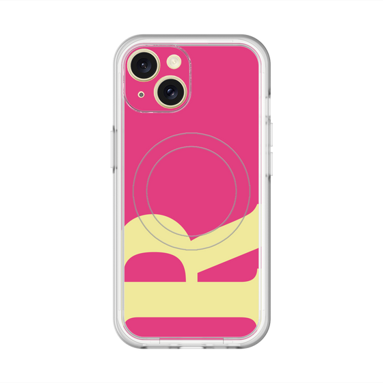 スリムプロテクションプレミアムケース with MagSafe［ オリジナル - initial color - R pink ］