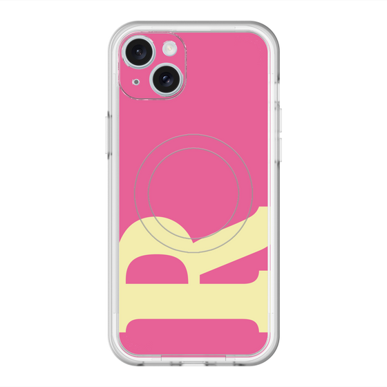 スリムプロテクションプレミアムケース with MagSafe［ オリジナル - initial color - R pink ］