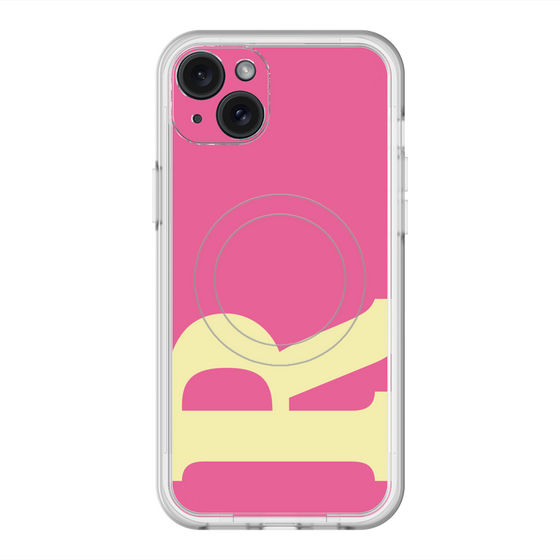 スリムプロテクションプレミアムケース with MagSafe［ オリジナル - initial color - R pink ］