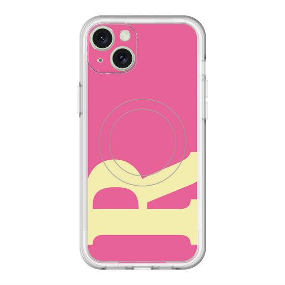 スリムプロテクションプレミアムケース with MagSafe［ オリジナル - initial color - R pink ］