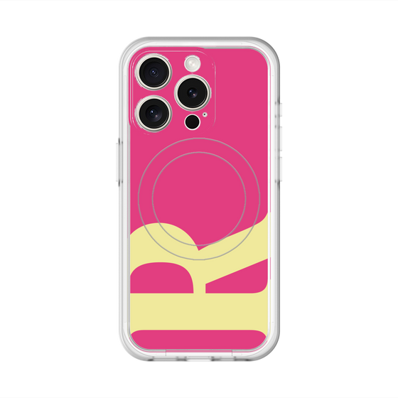 スリムプロテクションプレミアムケース with MagSafe［ オリジナル - initial color - R pink ］