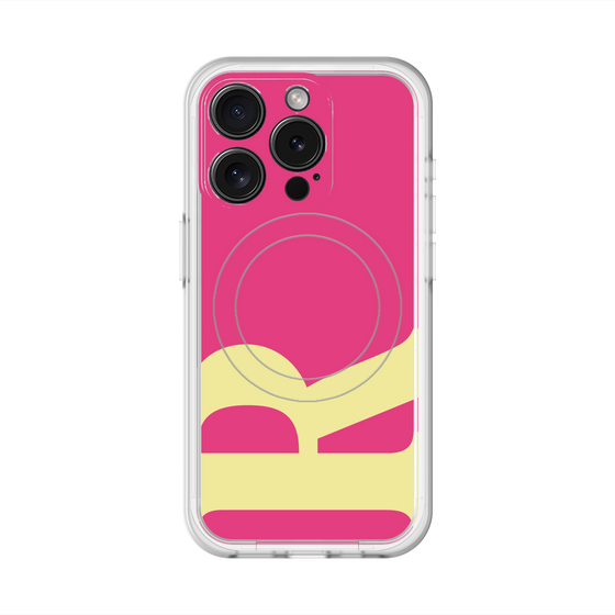 スリムプロテクションプレミアムケース with MagSafe［ オリジナル - initial color - R pink ］