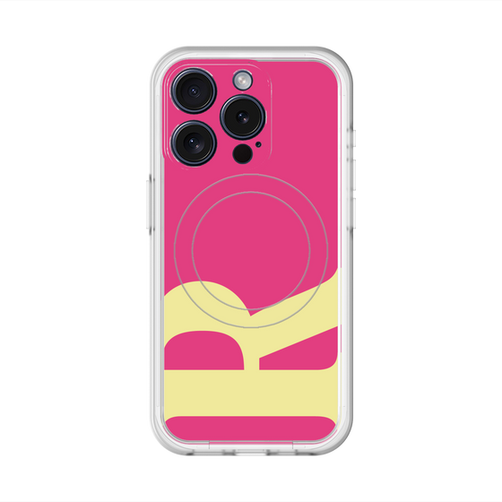 スリムプロテクションプレミアムケース with MagSafe［ オリジナル - initial color - R pink ］
