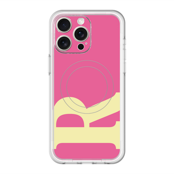 スリムプロテクションプレミアムケース with MagSafe［ オリジナル - initial color - R pink ］