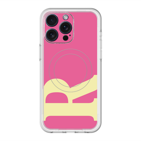 スリムプロテクションプレミアムケース with MagSafe［ オリジナル - initial color - R pink ］