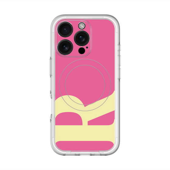スリムプロテクションプレミアムケース with MagSafe［ オリジナル - initial color - R pink ］