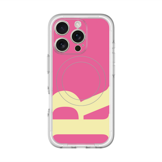 スリムプロテクションプレミアムケース with MagSafe［ オリジナル - initial color - R pink ］