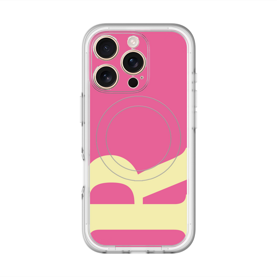 スリムプロテクションプレミアムケース with MagSafe［ オリジナル - initial color - R pink ］