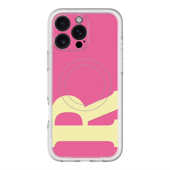 スリムプロテクションプレミアムケース with MagSafe［ オリジナル - initial color - R pink ］