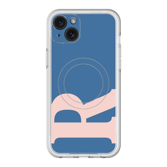 スリムプロテクションプレミアムケース with MagSafe［ オリジナル - initial color - R navy ］