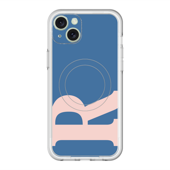 スリムプロテクションプレミアムケース with MagSafe［ オリジナル - initial color - R navy ］
