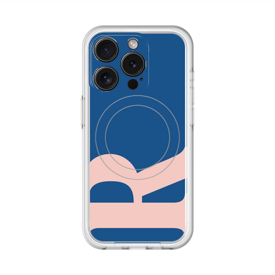 スリムプロテクションプレミアムケース with MagSafe［ オリジナル - initial color - R navy ］