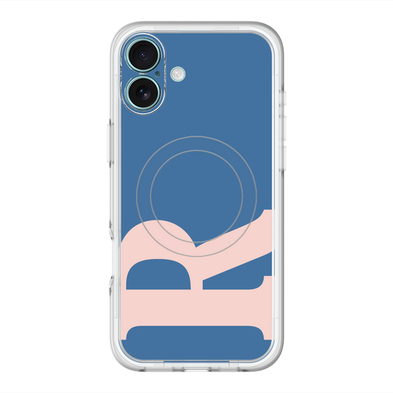 スリムプロテクションプレミアムケース with MagSafe［ オリジナル - initial color - R navy ］