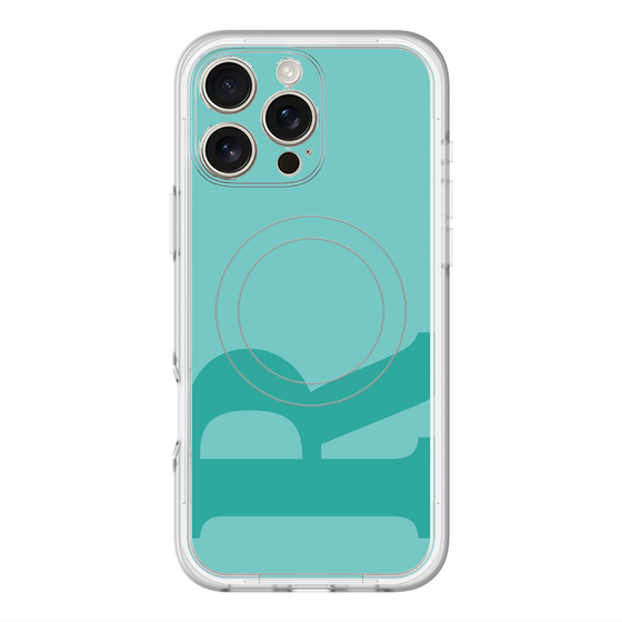 スリムプロテクションプレミアムケース with MagSafe［ オリジナル - initial color - R light green ］