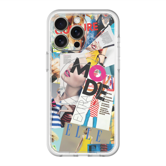 スリムプロテクションプレミアムケース with MagSafe［ ELLE - マガジン- カラー ］