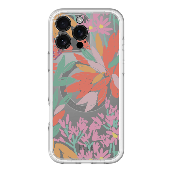 スリムプロテクションプレミアムケース with MagSafe［ ELLE - フローラル ］