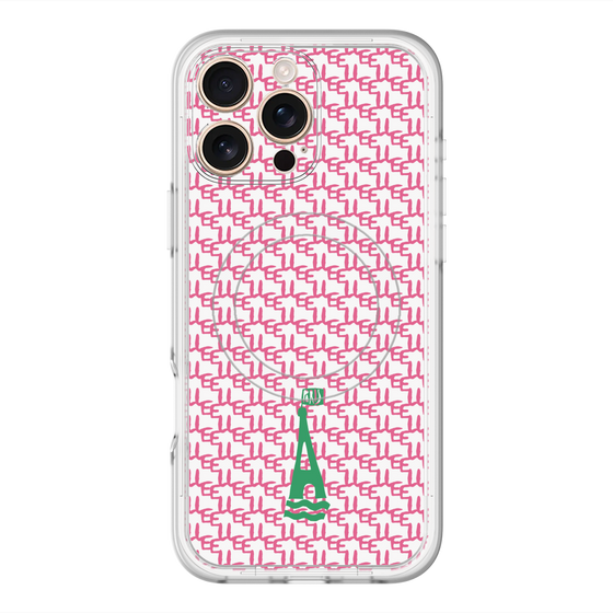 スリムプロテクションプレミアムケース with MagSafe［ ELLE - ロゴモノグラム ］