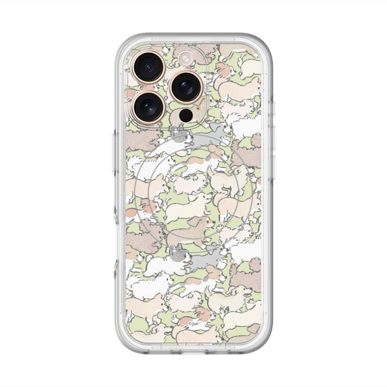 スリムプロテクションプレミアムケース with MagSafe［ こんにちは、いぬです - いぬだらけ ］