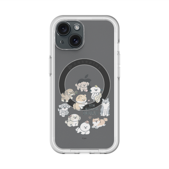 スリムプロテクションプレミアムケース with MagSafe［ こんにちは、いぬです - みんなそろって - クリア ］