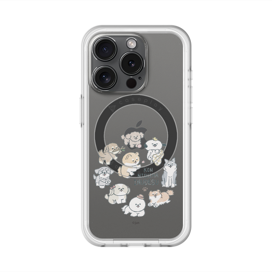 スリムプロテクションプレミアムケース with MagSafe［ こんにちは、いぬです - みんなそろって - クリア ］