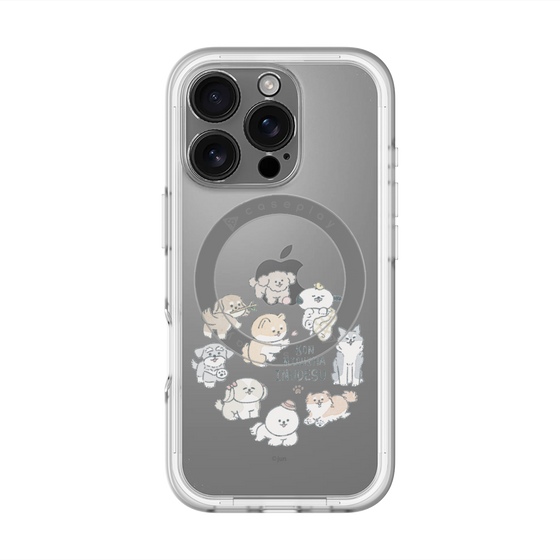 スリムプロテクションプレミアムケース with MagSafe［ こんにちは、いぬです - みんなそろって - クリア ］