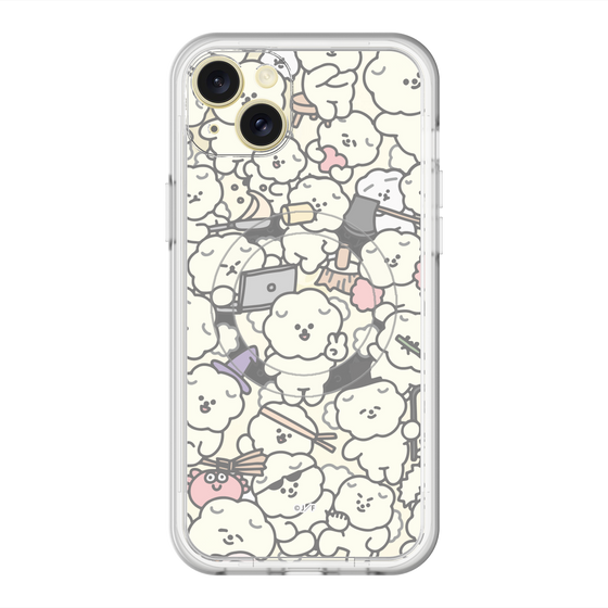 スリムプロテクションプレミアムケース with MagSafe［ もっさりもさお - もさもさ - クリア ］