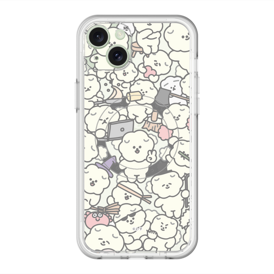 スリムプロテクションプレミアムケース with MagSafe［ もっさりもさお - もさもさ - クリア ］