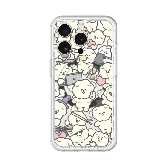 スリムプロテクションプレミアムケース with MagSafe［ もっさりもさお - もさもさ - クリア ］
