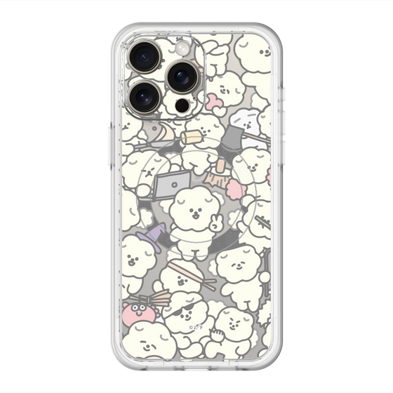 スリムプロテクションプレミアムケース with MagSafe［ もっさりもさお - もさもさ - クリア ］