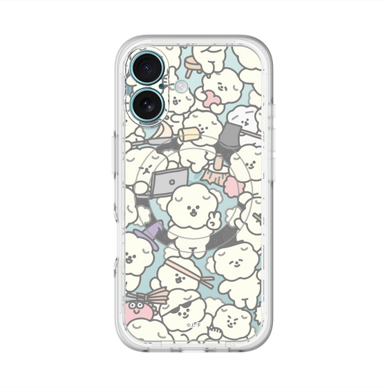 スリムプロテクションプレミアムケース with MagSafe［ もっさりもさお - もさもさ - クリア ］
