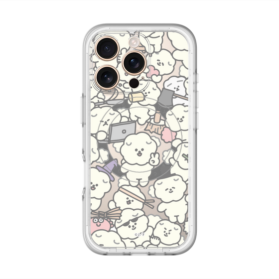 スリムプロテクションプレミアムケース with MagSafe［ もっさりもさお - もさもさ - クリア ］