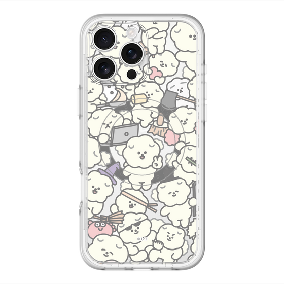 スリムプロテクションプレミアムケース with MagSafe［ もっさりもさお - もさもさ - クリア ］