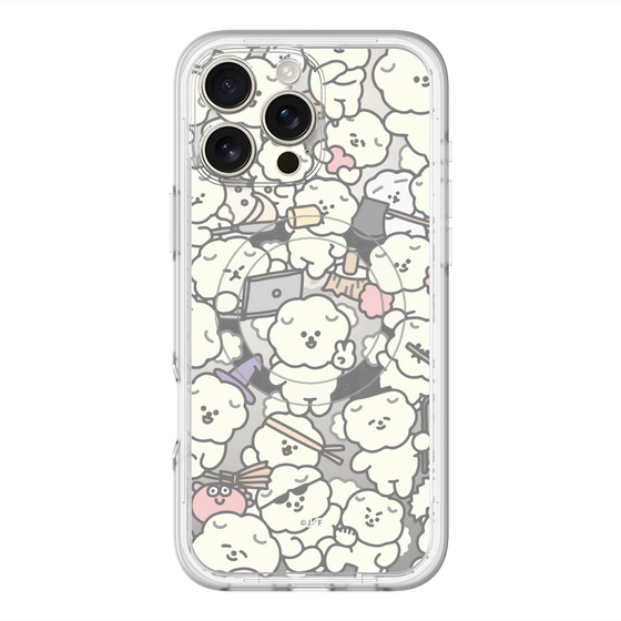 スリムプロテクションプレミアムケース with MagSafe［ もっさりもさお - もさもさ - クリア ］