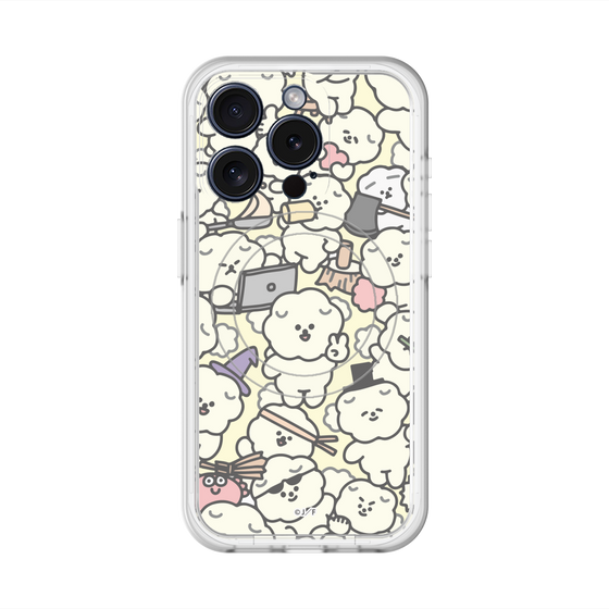 スリムプロテクションプレミアムケース with MagSafe［ もっさりもさお - もさもさ - ベージュ ］