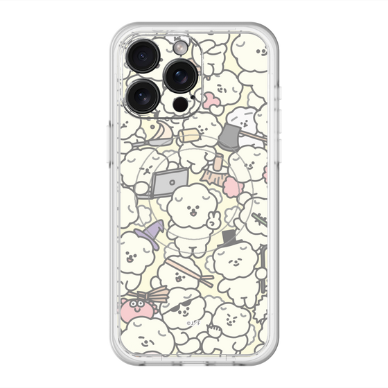 スリムプロテクションプレミアムケース with MagSafe［ もっさりもさお - もさもさ - ベージュ ］
