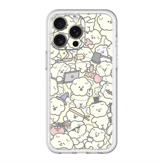 スリムプロテクションプレミアムケース with MagSafe［ もっさりもさお - もさもさ - ベージュ ］