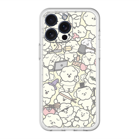 スリムプロテクションプレミアムケース with MagSafe［ もっさりもさお - もさもさ - ベージュ ］