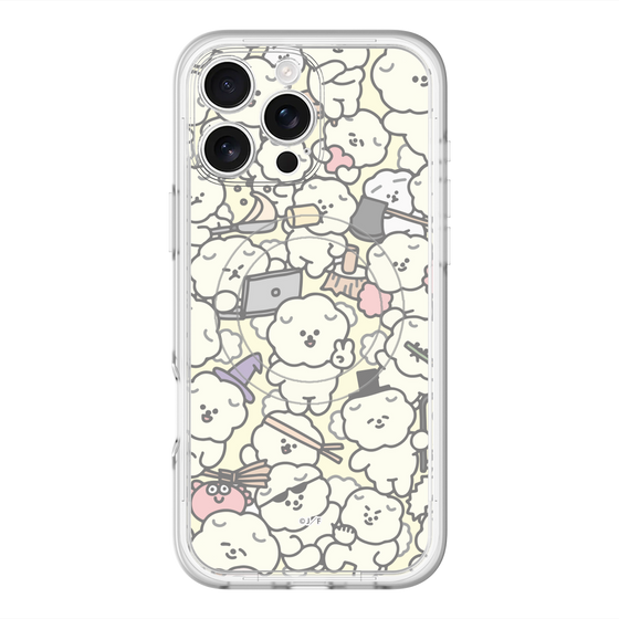 スリムプロテクションプレミアムケース with MagSafe［ もっさりもさお - もさもさ - ベージュ ］