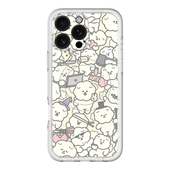 スリムプロテクションプレミアムケース with MagSafe［ もっさりもさお - もさもさ - ベージュ ］