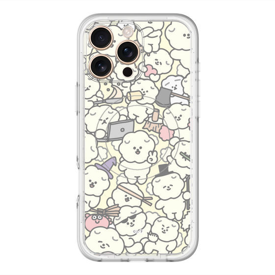 スリムプロテクションプレミアムケース with MagSafe［ もっさりもさお - もさもさ - ベージュ ］
