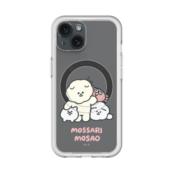 スリムプロテクションプレミアムケース with MagSafe［ もっさりもさお - みんないっしょ - クリア ］