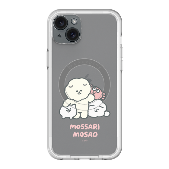 スリムプロテクションプレミアムケース with MagSafe［ もっさりもさお - みんないっしょ - クリア ］