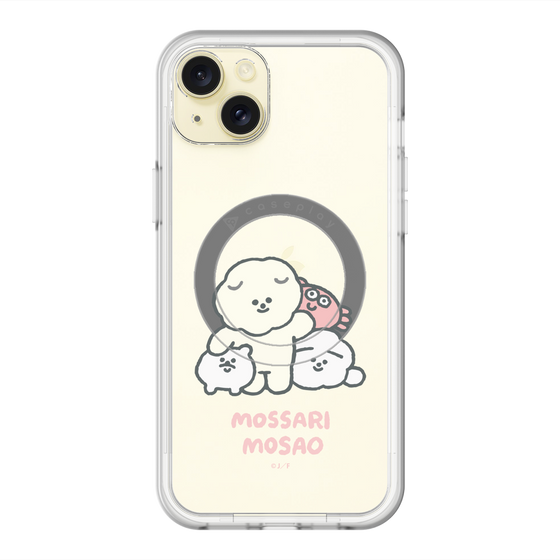 スリムプロテクションプレミアムケース with MagSafe［ もっさりもさお - みんないっしょ - クリア ］