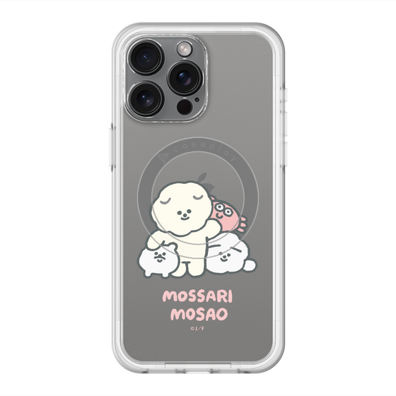 スリムプロテクションプレミアムケース with MagSafe［ もっさりもさお - みんないっしょ - クリア ］
