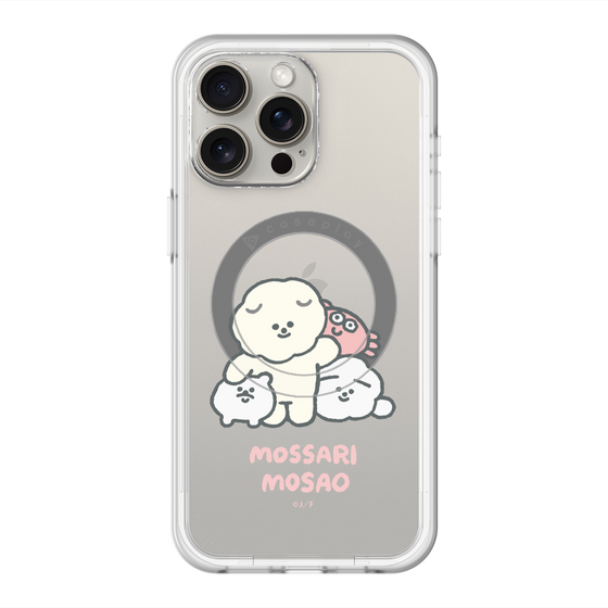 スリムプロテクションプレミアムケース with MagSafe［ もっさりもさお - みんないっしょ - クリア ］