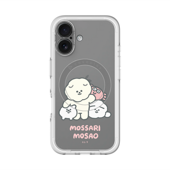 スリムプロテクションプレミアムケース with MagSafe［ もっさりもさお - みんないっしょ - クリア ］